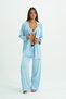 Luna Blue – 4 Piece Satin Pajama Set - 3