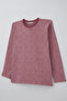 Girl's Pajama Set with Apple Pattern and Elastic Waistband, 9-12 Years Old, Dried Rose - 6