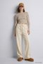 Front-Pocket Palazzo Sweatpants 1125 Stone