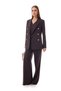 Çift Düğmeli Çizgili Blazer Ceket - 3