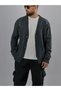 Ripped Detailed Anthracite Knitwear Men's Cardigan Coc3584 - 2