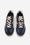 Women's Sneaker Lace-Up Sports Shoes Alvena Navy Blue Suede - 7