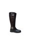 Women's Daily Buckle Detailed Black Boots with Side Zipper Below the Knee - 4
