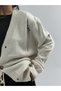 Ripped Detailed Beige Knitwear Women's Cardigan Coc3583 - 5