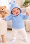 0-6 Months Baby Boy Baby Girl Knitted Hooded Cardigan – Knitwear Baby Coat with Pompom Detail - 3