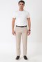 Comfort Fit Cotton Beige Trousers with Side Pockets P 1225 - 2