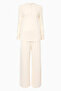 So Sheer Knitted Women's Top and Pants Set