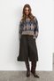 Pureza Women's Round Neck Long Sleeve Buttoned Soft Textured Regular Fit Knitwear Mink - Navy Blue Ka - 3