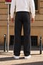 3-Thread Side Piping, Adjustable Cuffs with Stoppers, Bagg Men's Black Sweatpants - 2