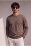 Classic Wool-Blend Crew Neck Men's Knitwear Sweater