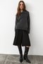 Velto women's polo collar buttoned anthracite sweater - 5