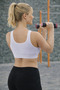 Thick Strap Crop Tank Top with Internal Silicone Fitness-Pilates Sports Tank Top - 3