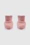 Organic Cotton Pink Baby Booties - 2