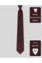 Black Striped Burgundy Silk Tie – 8 cm Wide - 4