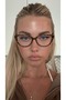 Layd Leopard Cat Eye Slim Thin Frame Light Blue Light Protection Glasses |   50 Ekartman | - 3