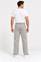 Loose Fit Comfortable 3-Thread Fabric with Stopper and Side Piping Baggy Men's Stone Sweatpants - 4
