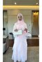 Women's Skirt Suit with Volan and Chiffon Detail - Pink