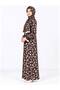 Viscose Cotton Self-Shalied Full-Length Zippered Practical Prayer Dress with Lace Details - 3