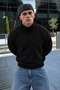 Men's Full Turtleneck Knitwear Black Sweater - 2