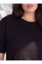 Two Mt Shop Quality Lcw Curve Black Interlock Plain Standard & Regular Short Sleeve Women's T-Shirt - 2