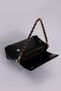 Gold Chain Strap Covered Shoulder Bag Black - 4