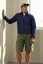 Men's Casual Stand Collar Navy Blue Puffer Jacket - 4