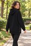 Casual Style Comfortable Piece - Women's Black Kangaroo Pocket Side Zipper Hooded Sweatshirt - 3