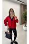 V neck knit sweater - 2