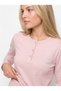 Women's Long Sleeved Pajama Set with Polka Dot Pattern - 2