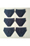 Young Men's Cotton 6 Pack Navy Blue Color Slip Underwear Bb2841