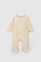 Organic Cotton Cream Zippered Baby Romper Set - 2