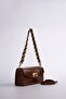 Envelope Cover Rotary Lock Shoulder Bag Brown - 3