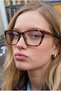 Gatto Cat Eye Cut Leopard Frame Popular Ultra Light Blue Block Blue Light Filter Women's Glasses - 2