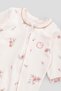 Organic Cotton Ecru Zippered Baby Romper Set - 5