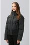 Siyah Simli Puffer Mont - 4