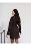 Metal Button Draped Dress E.H Collection - 6