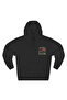 Street Style Mix Printed Hooded Oversized Black Sweatshirt with Pockets - 2