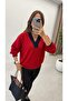 V neck knit sweater - 4