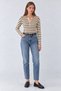 Striped Button Collar T-Shirt - 6