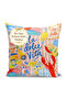 La Dolce Vita Written Italian Themed Positano and Ciao Bella Patterned Digital Printed Single Wing Background Perforated Fabric - 4