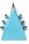 8 Piece Silicone Cream Piping Bag Set with 6 Metal Nozzle Heads for Cake and Cupcake Decorating Apparatus Set - 8
