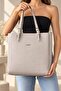 New Season Long Strap Women's Hand and Shoulder Bag Stone - 2
