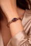 Women's Copper Bracelet Ring Set Mystic Tourmaline Stone Oval Model Handcuff Antiallergic Bracelet - 4