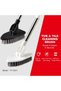 Floor Scrub Brush, 2-In-1 Tile Tub Floor Scrubber with Adjustable Long Handle Shower Cleaner Brush and 3 Detachable Replacement Scrubber Heads for Cleaning Bathroom Kitchen Walls Tub Tile - 2