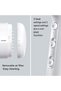 Hair Dryer BRHD226SDE, Light Weight, Fast Drying, 3 Heat Modes plus Cool Shot, 2200 Watts 2 Attachments Drying Nozzle, Curl Diffuser - White - 5