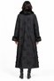 Collar and Sleeves with Fur Detail, Embroidered Quilted Coat - 7