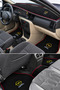 Opel Vectra B Dashboard Protection Carpet Cover and 5-Piece Auto Carpet Mat Set with Red Edges and Embroidery