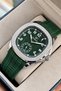 Original Men's Watch - 3 Atm Water Resistance - Green Color Silicone Band - Multifunction Mechanism - 2 Year Warranty - Gift Wristwatch with Stylish Box Hme2088C3 - 2