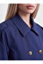 Esvab • Modern & Distinctive Shirt Roba Collar Women's Gabardine Trench Coat - 4