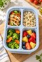 Easykeep 1750 ml 4-Compartment Food Storage and Nutrition Container with Lid - 8